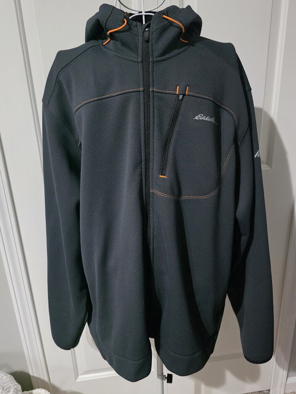 Eddie Bauer 2XL Cloud Layer Fleece Hooded Zip Up Jacket